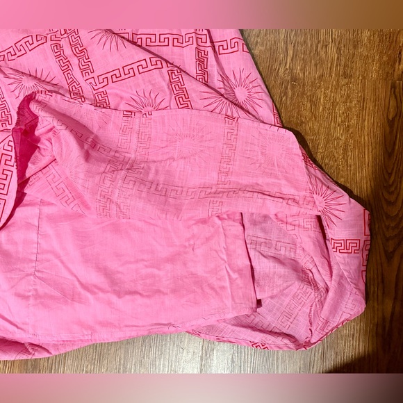 NWT Petal & Pup Pink Soph Strapless Geometric Maxi Dress Size Medium M - Picture 9 of 10